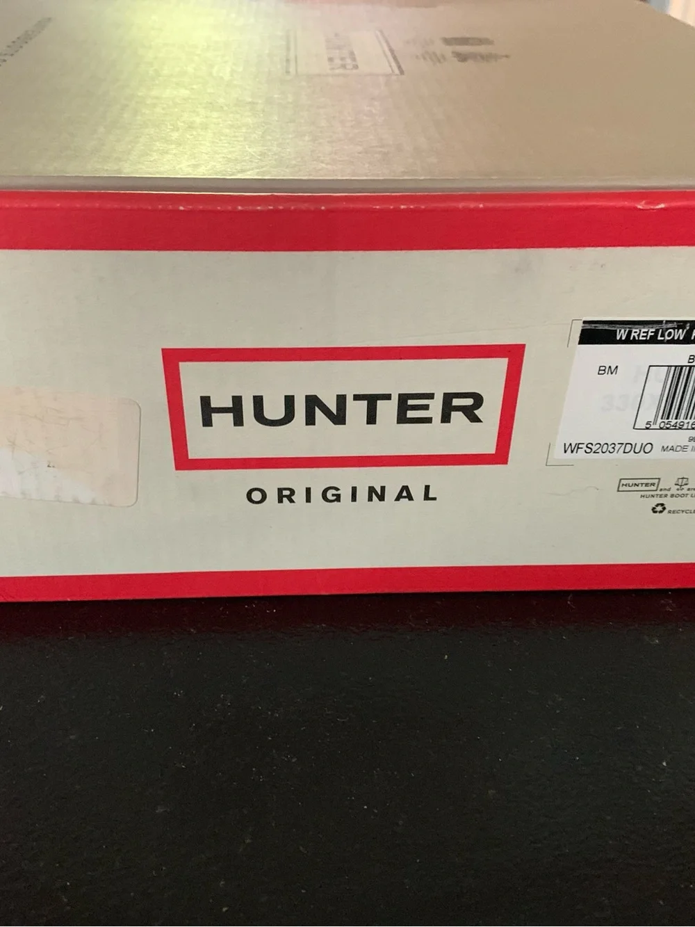 Hunter Gloss Black Short Rain Boots size 8